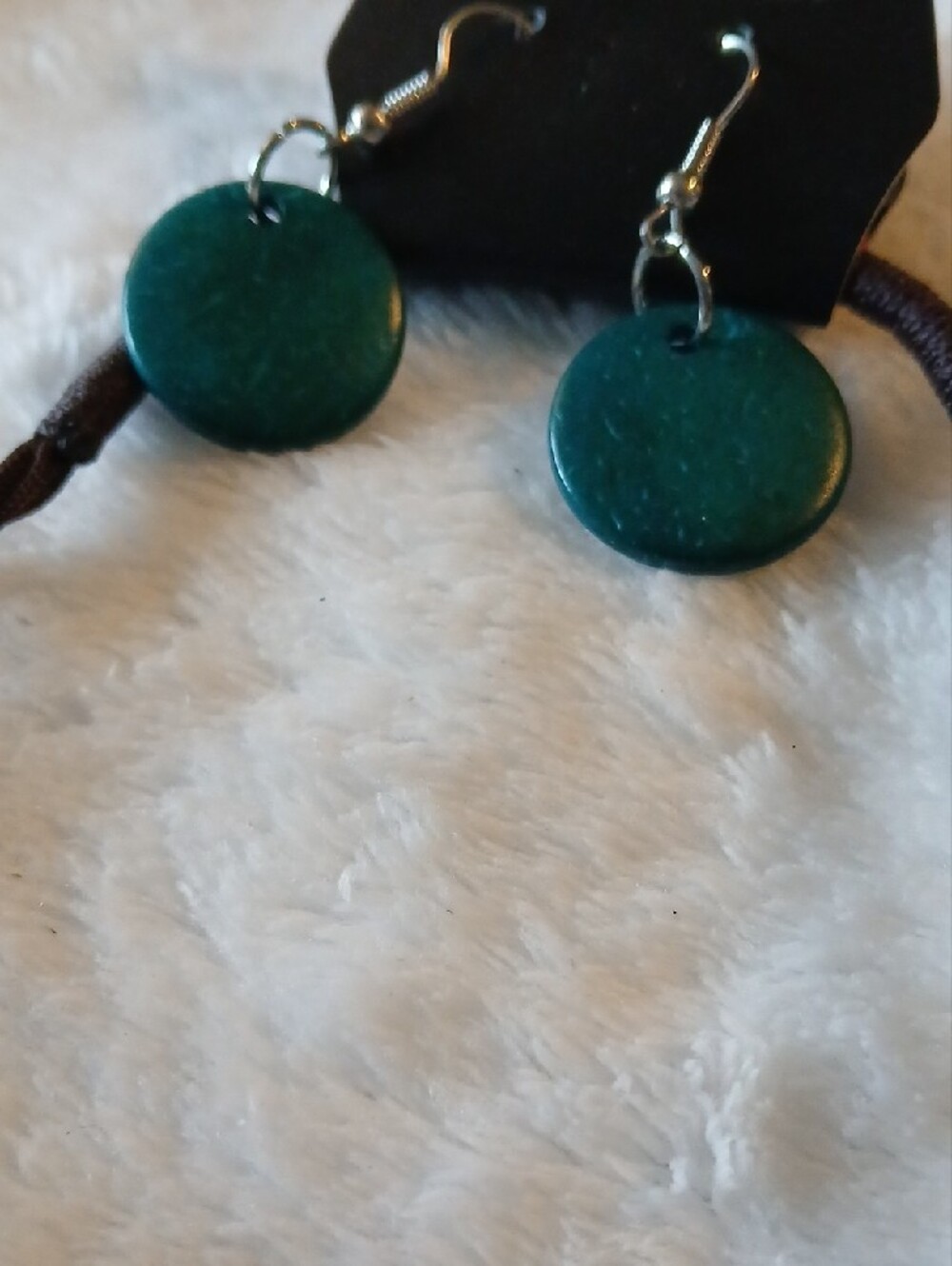 paparazzi Teal Multi Layered Wood Beaded Necklace + Matching Earrings - NWT - Picture 3 of 4